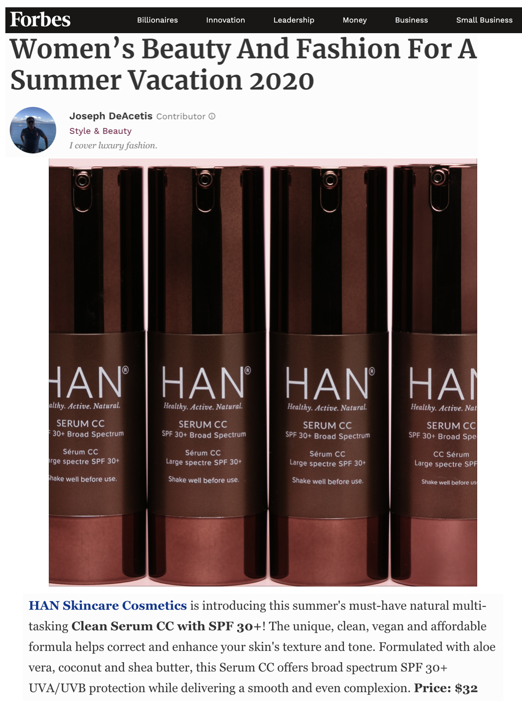 HAN Forbes Serum CC SPF 7 24 20 HAN Forbes Serum CC SPF 7 24 20